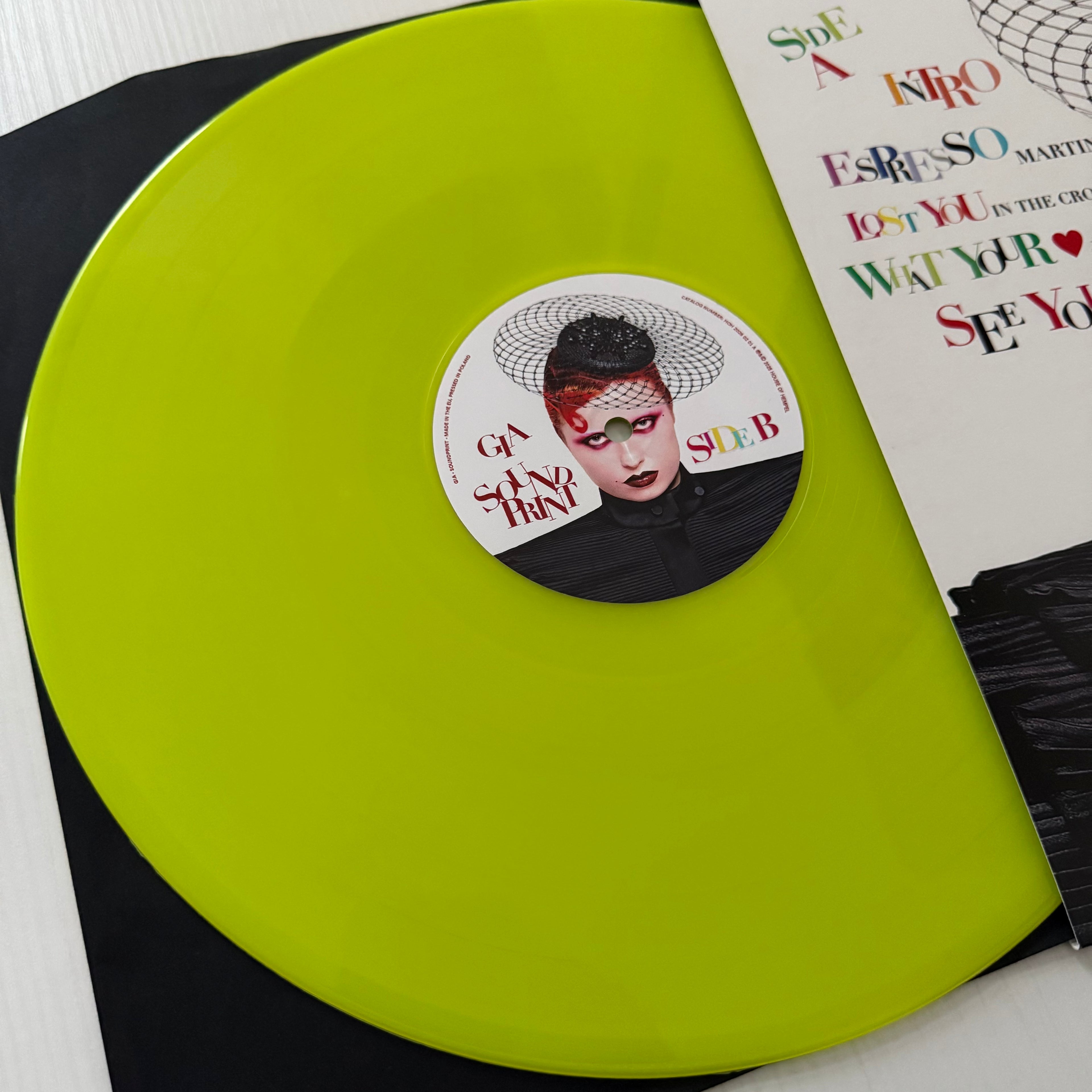 GIA - Soundprint Vinyl Record Neon Lime